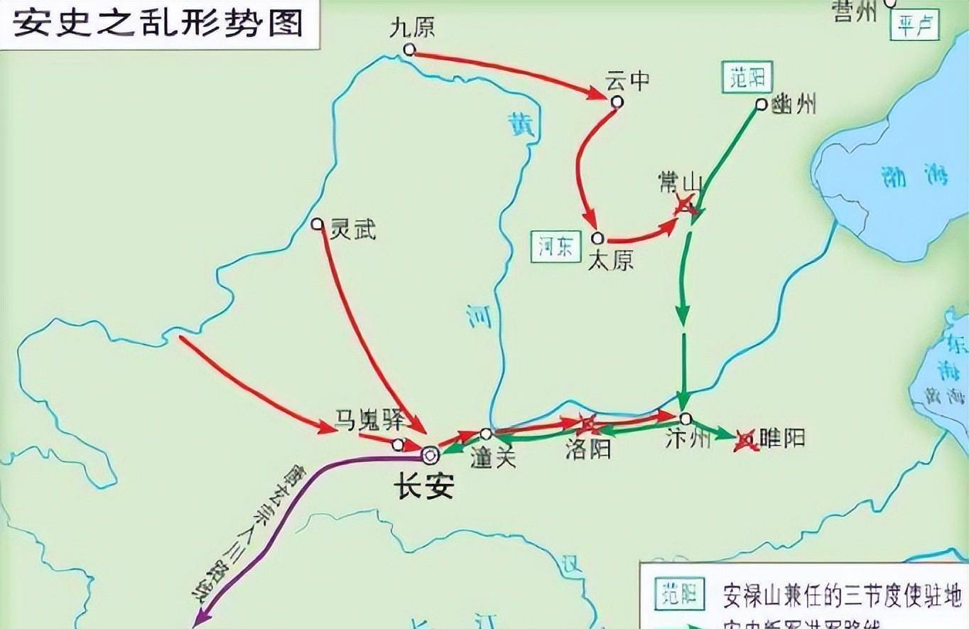 唐玄宗的错误指挥，导致三员大将丧失，最终流亡至蜀地