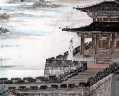 柳宗元的名句“城上高楼接大荒”，描绘了怎样的景象?