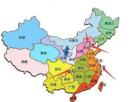 中国四大直辖市名字的由来，分别在什么地方？