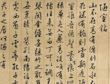 明代文徵明书法陋室铭：艺术与人生哲学的完美结合