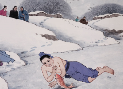 卧冰求鲤：孝心化冰，结局暖人心