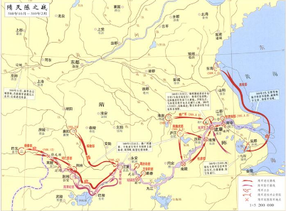 During the war between Sui and Chen dynasties, how did Yang Guang gradually bring about the downfall of Chen dynasty?