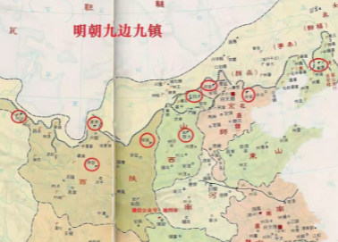 The geographical layout and troop deployment of the nine borders in the Ming Dynasty