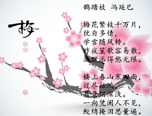 赏析五代词人冯延巳的鹊踏枝·梅落繁枝千万片