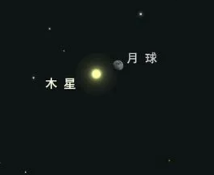 最近一次木星合月的奇妙天象，天象是什么样的？