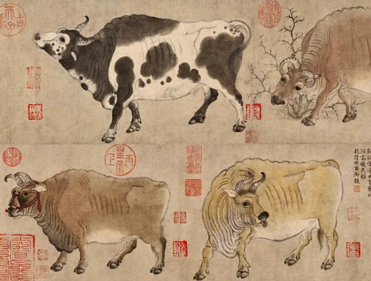 五牛图：唐代的艺术瑰宝