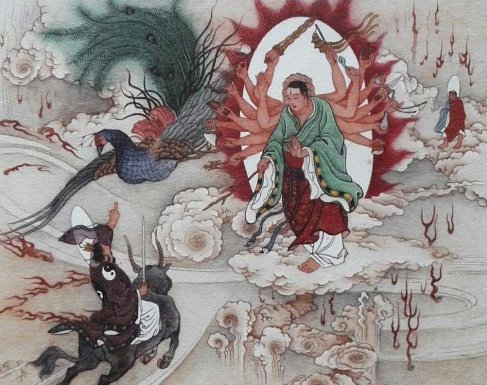 孔宣与准提的对决：五色神光的秘密