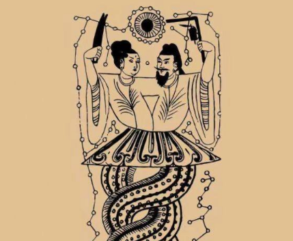 女娲伏羲图：神秘与恐怖的交织