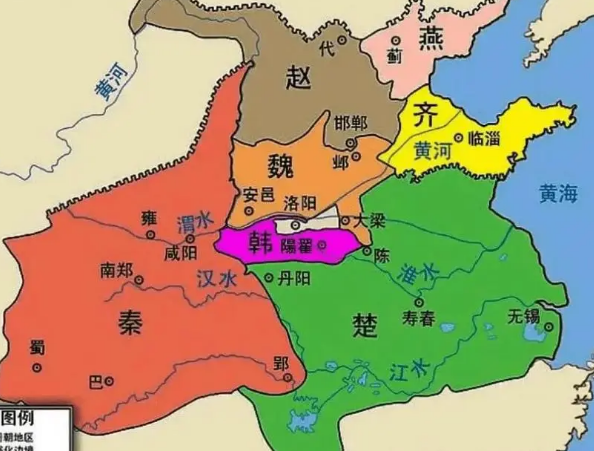 战国七雄的地理位置
