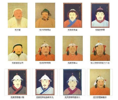 The emperors of the Yuan Dynasty in China