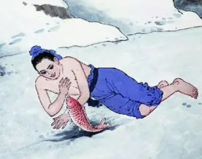 Lying on Ice for Carp: A Symbol of Perseverance and Filial Piety