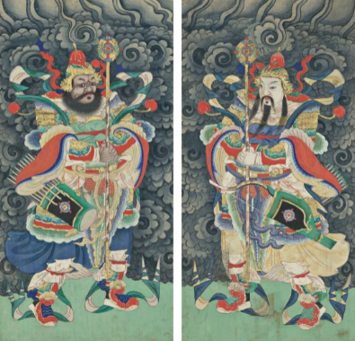 门神秦琼和尉迟恭的左右之分