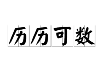 探究“历历可数”的成语身份及其应用