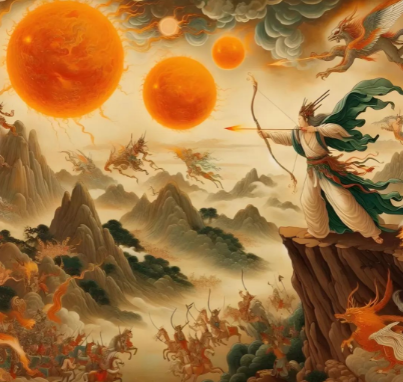 后羿射日结局：神话与历史的交织谜题