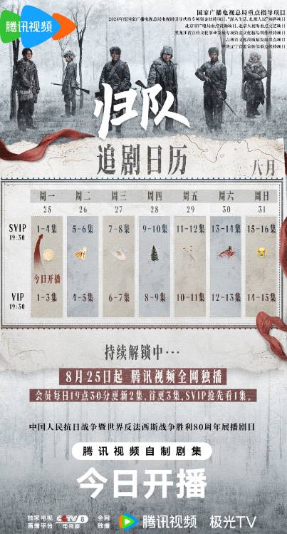 归队播出平台与更新规则