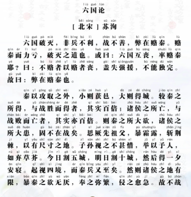 借六国之鉴，破赂敌之局：苏洵六国论的千年警钟
