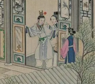 红楼梦中袭人见到宝玉去找自己后，是什么反应？