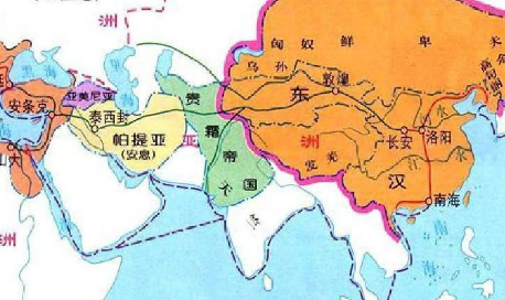 What is the area of Wusun country? How is it recorded?