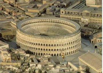 What is the ancient Roman arena? What shape is it?