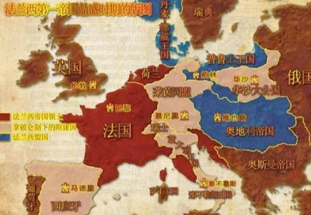 法兰西第一帝国疆域有多大？疆域范围包括什么地方？