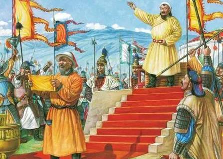 Why did the Mongol Empire split into four Khanates? What factors were involved?