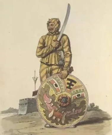 Do the Tiger-Clad Shield Troops in Qing Dynasty wear inner armor? Is there any historical record about it?