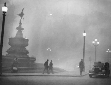 What are the conditions for the formation of the London smog? Why does such a situation occur?