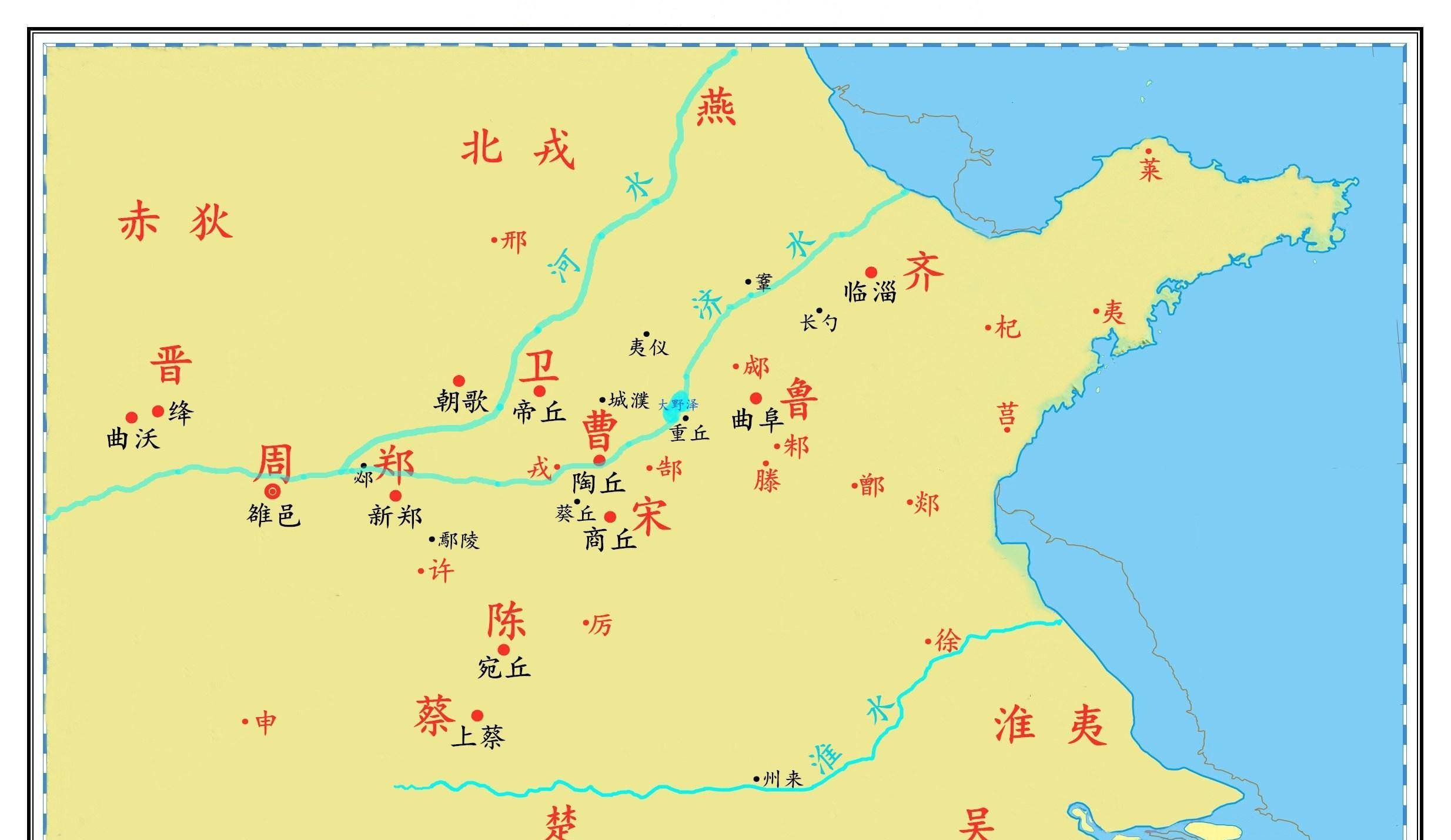 郑庄公时期地图图片